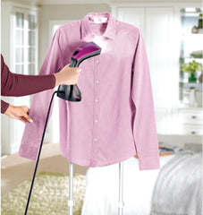 BLACK+DECKER Handheld Garment Steamer, 1600W, Ceramic Soleplate, Digital LED, Fast Heat-Up, 240ml Removable Tank, Vertical/Horizontal Use, Auto Shut-Off, 3 Accessories Included | HSTD1600-B5