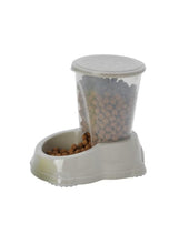 Grey 3L smart snacker food dispenser with clear hopper and circular lid