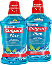 Colgate Plax peppermint mint mouthwash, blue 500 ml bottles, pack of 2