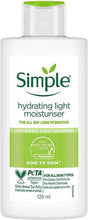 Hydrating face moisturiser bottle with green cap, 125 ml