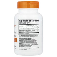 Vein support supplement bottle back panel with Supplement Facts and ingredient text