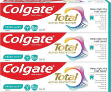 Colgate Total Active Protection fresh mint toothpaste 3-pack carton