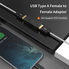 USB extension coupler 2 pack USB Type A female to female adapter for connecting USB cables