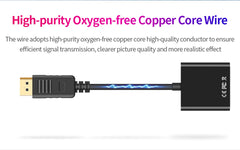 Mumzar DisplayPort to VGA adapter cable featuring high-purity oxygen-free copper core for clear signal transmission