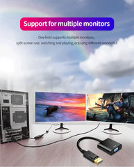 Mumzar DisplayPort to VGA adapter cable for connecting multiple monitors for enhanced productivity
