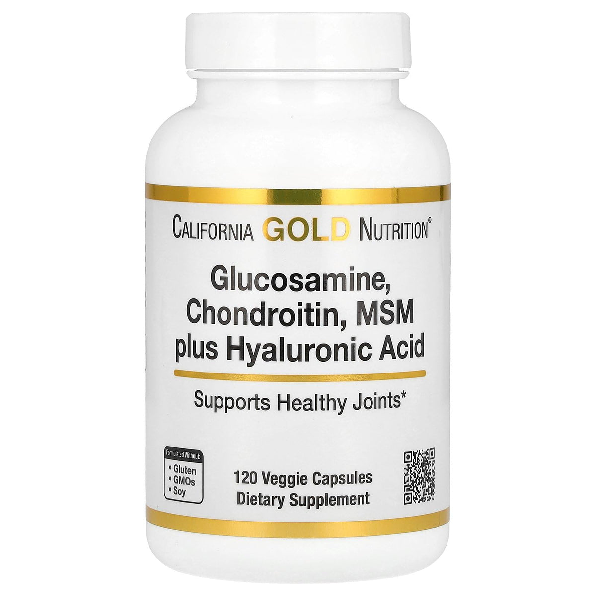 California Gold Nutrition glucosamine chondroitin MSM hyaluronic acid capsules for healthy joints support