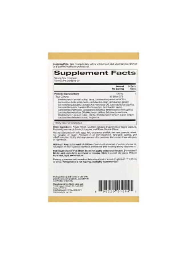 California Gold Nutrition LactoBif 65 probiotics 65 billion CFU Supplement Facts with detailed usage information