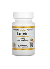 California Gold Nutrition Lutein with Zeaxanthin supplement in 60 veggie softgels for eye health support
