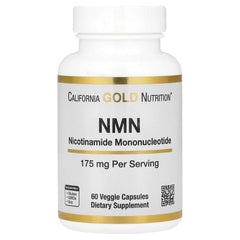 California Gold Nutrition NMN vegetarian capsules with 175 mg Nicotinamide Mononucleotide per serving