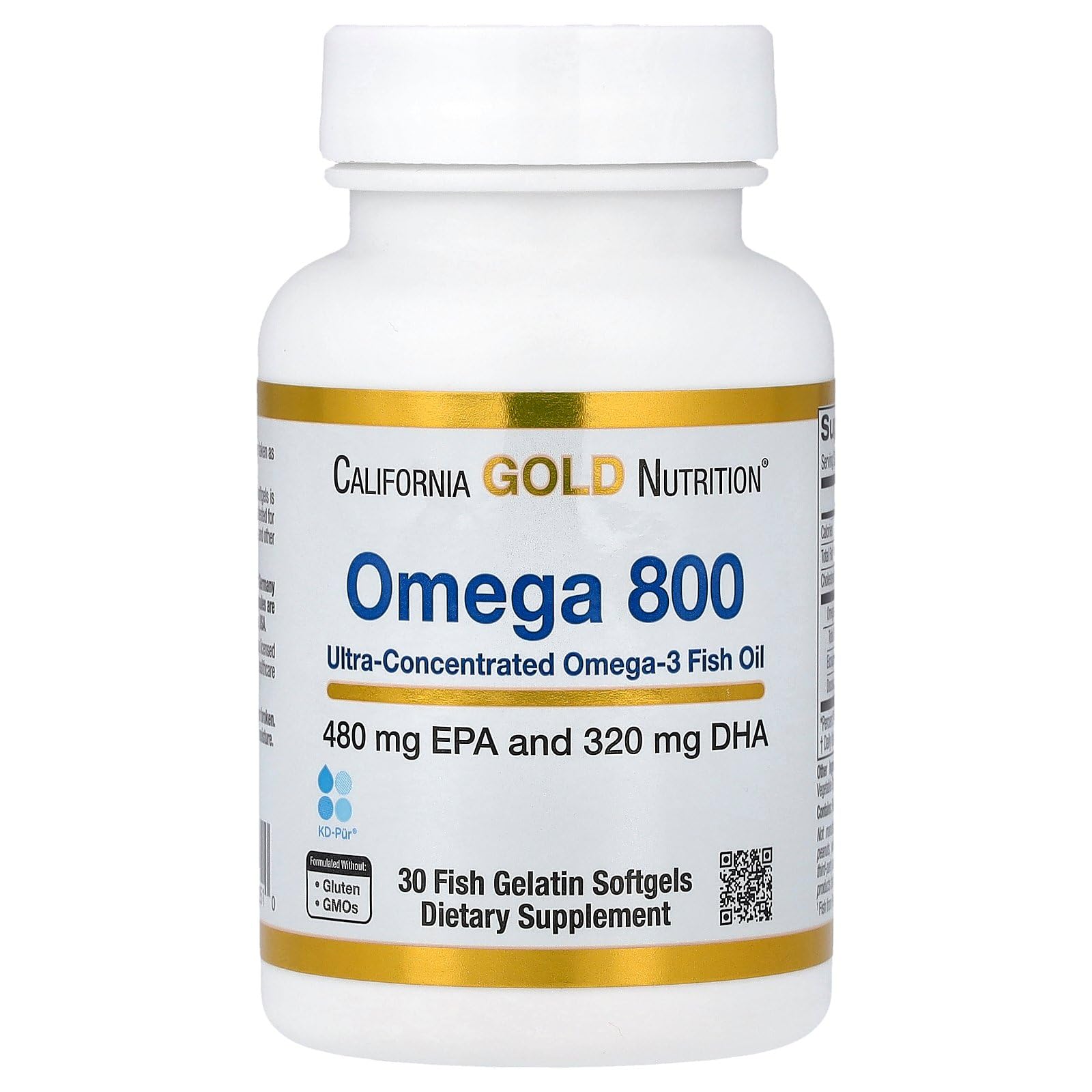 Madre Labs Omega 800 Fish Oil Supplement with 480 mg EPA and 320 mg DHA, 30 softgels, omega 3 fish oil supplement UAE