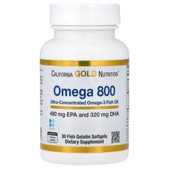 Madre Labs Omega 800 Fish Oil Supplement with 480 mg EPA and 320 mg DHA, 30 softgels, omega 3 fish oil supplement UAE