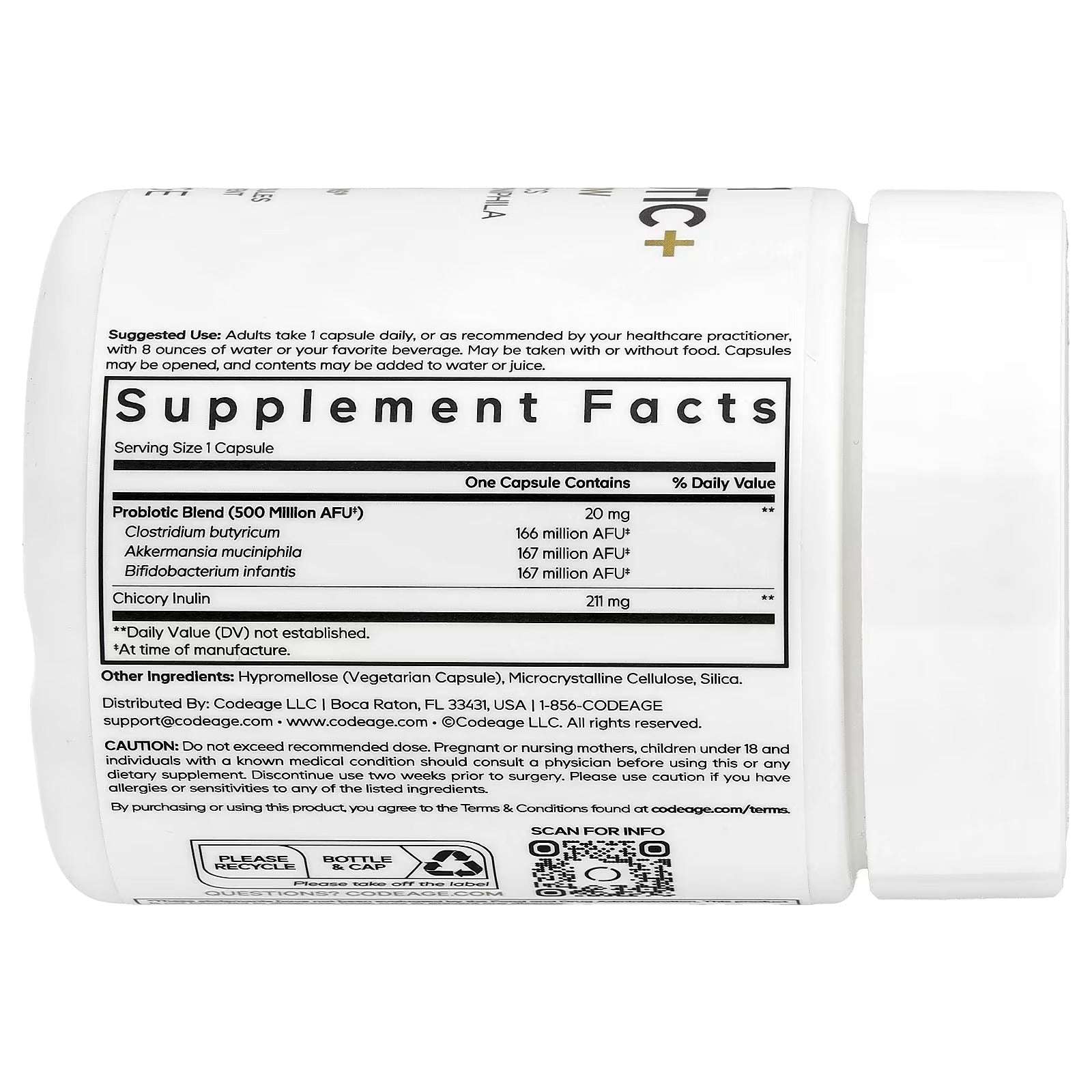 California Gold Nutrition organic lion's mane supplement bottle showing nutritional facts and serving size details