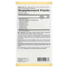 Supplement Facts panel listing probiotic strains and daily serving directions