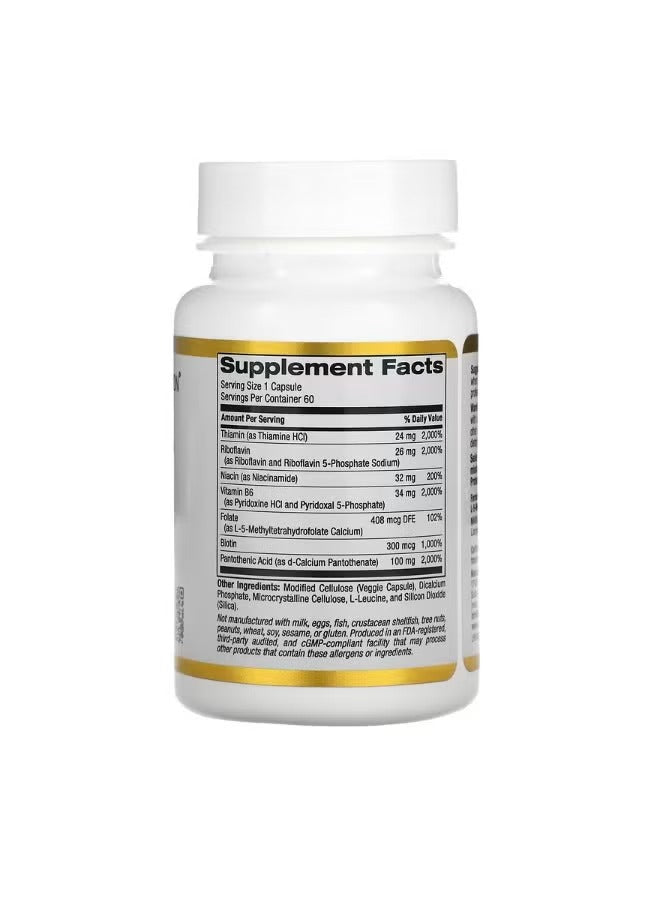 California Gold Nutrition Vitamin B Complex Capsules UAE for energy and metabolism support