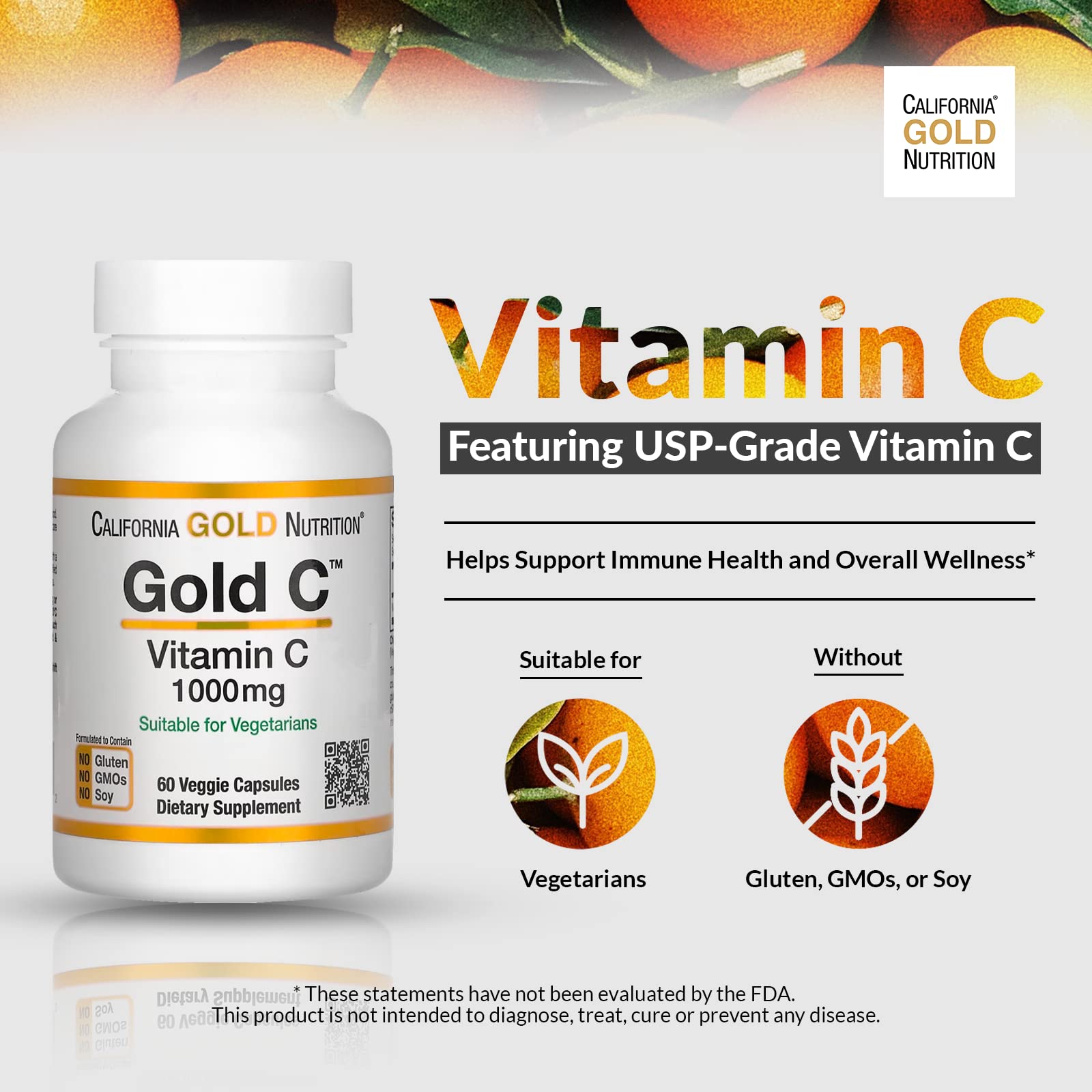California Gold Nutrition Vitamin C 1000mg capsules UAE for immune health and wellness