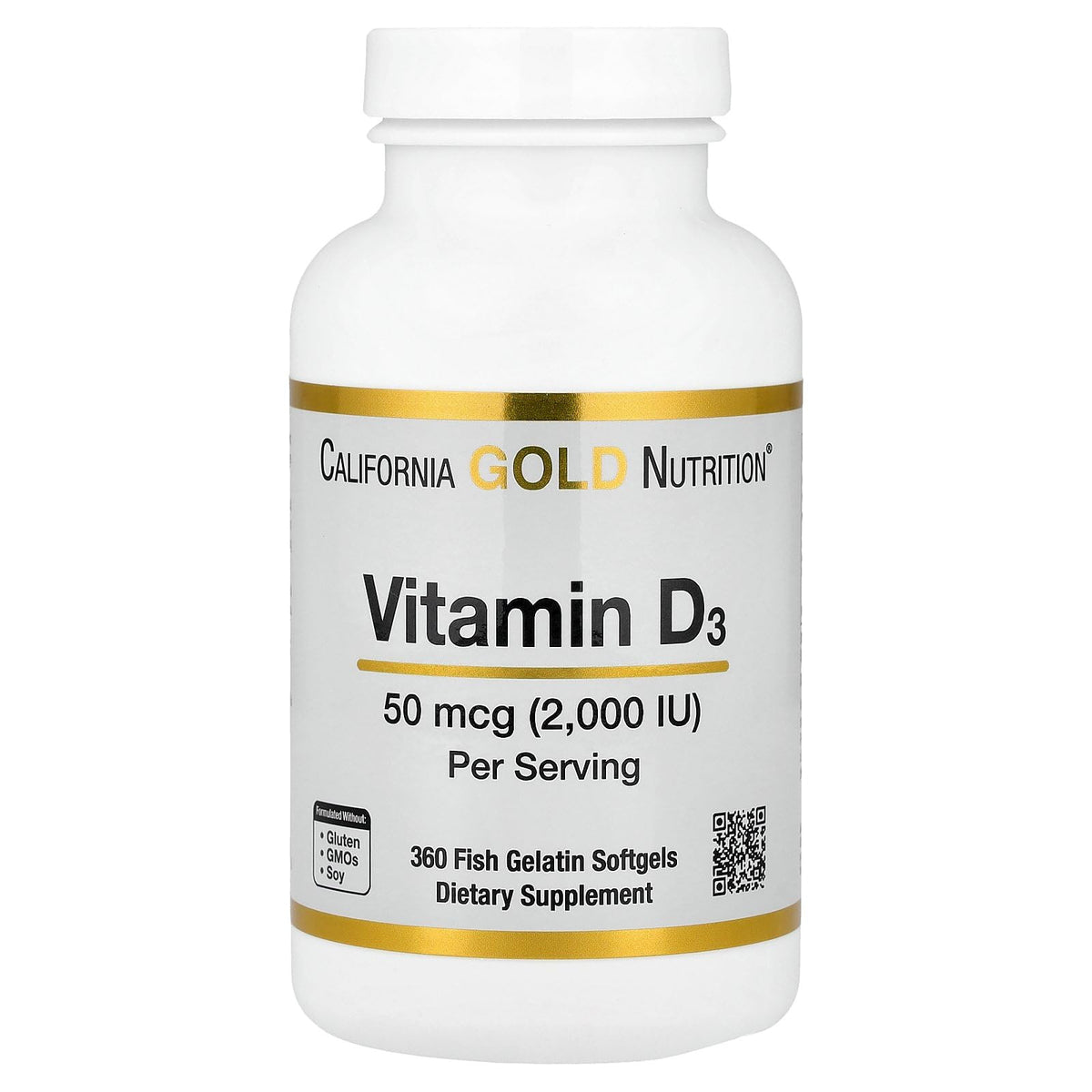 California Gold Nutrition Vitamin D3 2000 IU supplements UAE with 360 softgels for dietary support