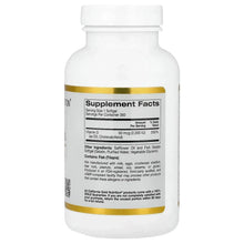 Vitamin D3 softgel bottle back label with Supplement Facts