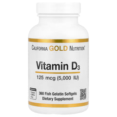 California Gold Nutrition Vitamin D3 capsules UAE with 125 mcg of essential vitamin for immune health