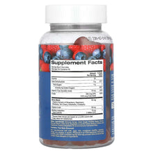 Probiotic gummy supplement bottle back label with Supplement Facts information
