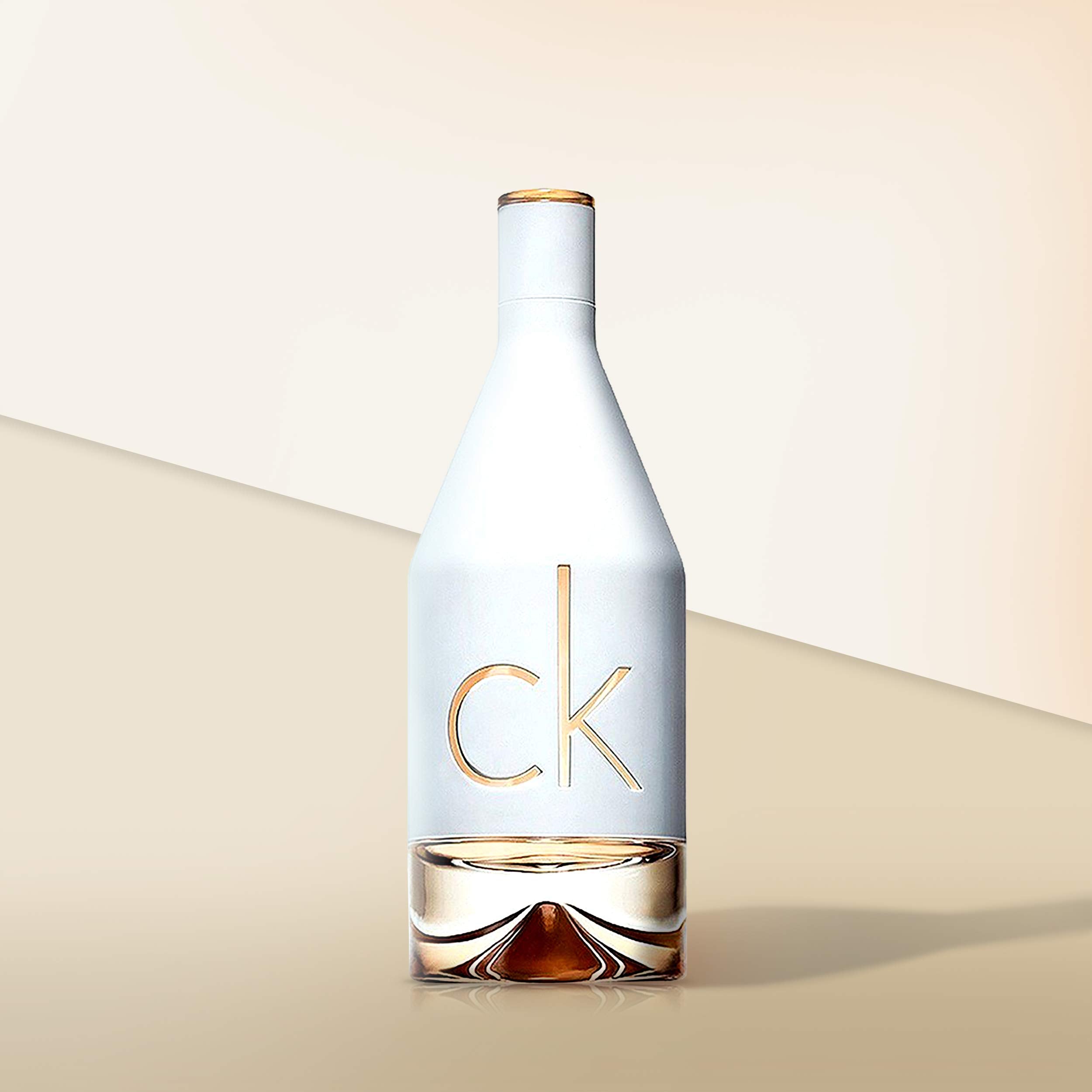 Calvin Klein CKIN2U perfume for women in a sleek white bottle with gold accents