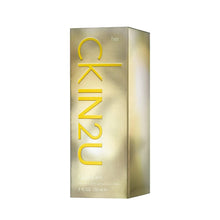 Eau de Toilette carton box with yellow CK-in2u her branding and 150 ml text