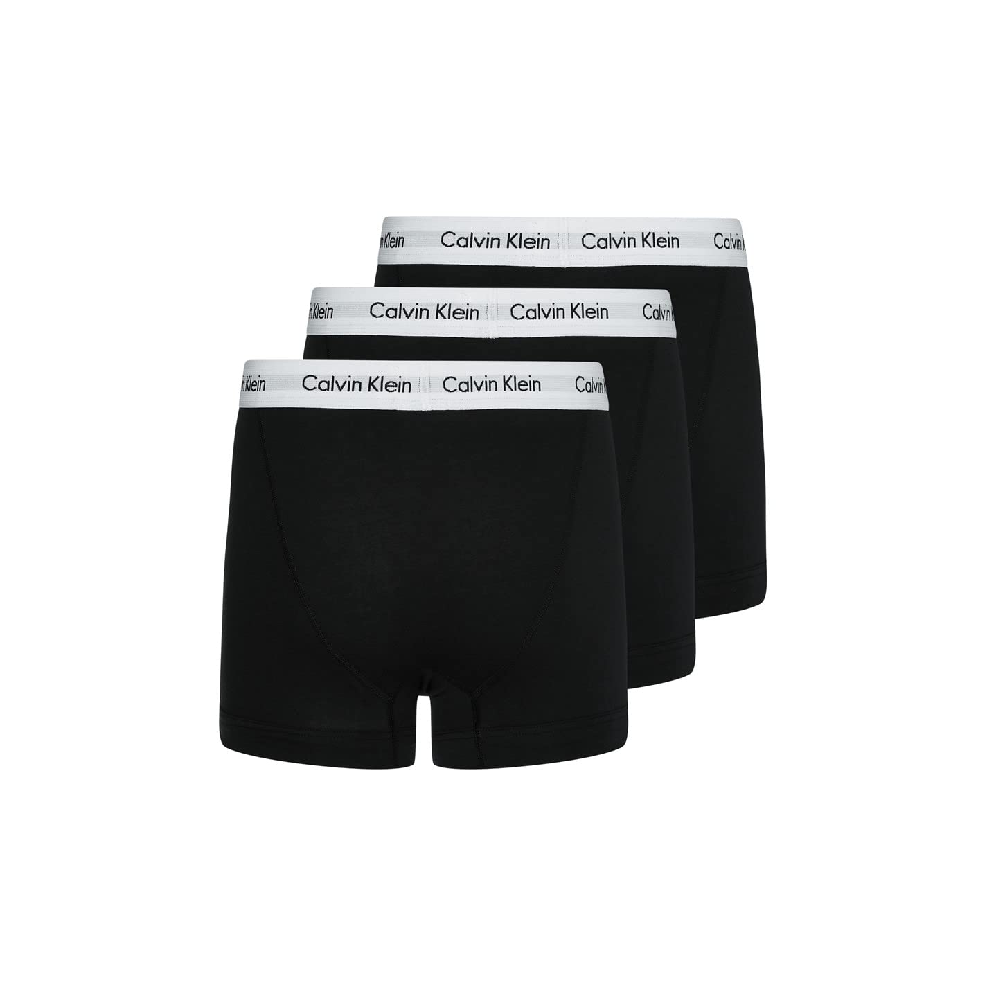 Calvin Klein black cotton boxer briefs 3 pack with white branded waistband