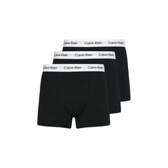 Calvin Klein black cotton boxer briefs 3 pack with white logo waistband for comfortable fit