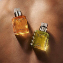 Two Eternity for Men eau de parfum bottles with silver-toned caps