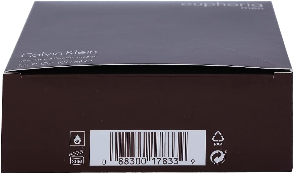 Calvin Klein Euphoria men aftershave balm package in a sleek box design for a refreshing post-shave experience