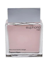 Calvin Klein Euphoria men after shave balm bottle with pink liquid, front view
