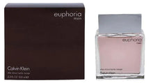Calvin Klein Euphoria men after shave balm box with bottle showing pink liquid