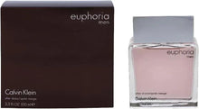 Calvin Klein Euphoria men after shave balm box with matching bottle and pink liquid