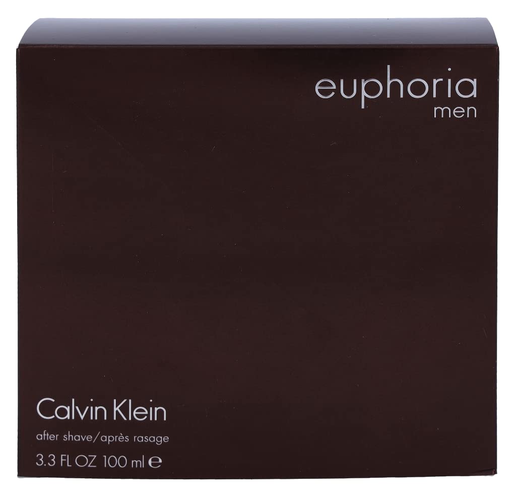 Calvin Klein Euphoria men aftershave balm in a sleek brown box, 3.3 fl oz, for soothing skin post-shave