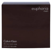 Dark brown box for Calvin Klein Euphoria men after shave balm, front view