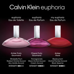 Calvin Klein Euphoria perfume 30ml bottles showcasing various scents with elegant designs