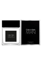Two eau de toilette bottles with Calvin Klein MAN black labels