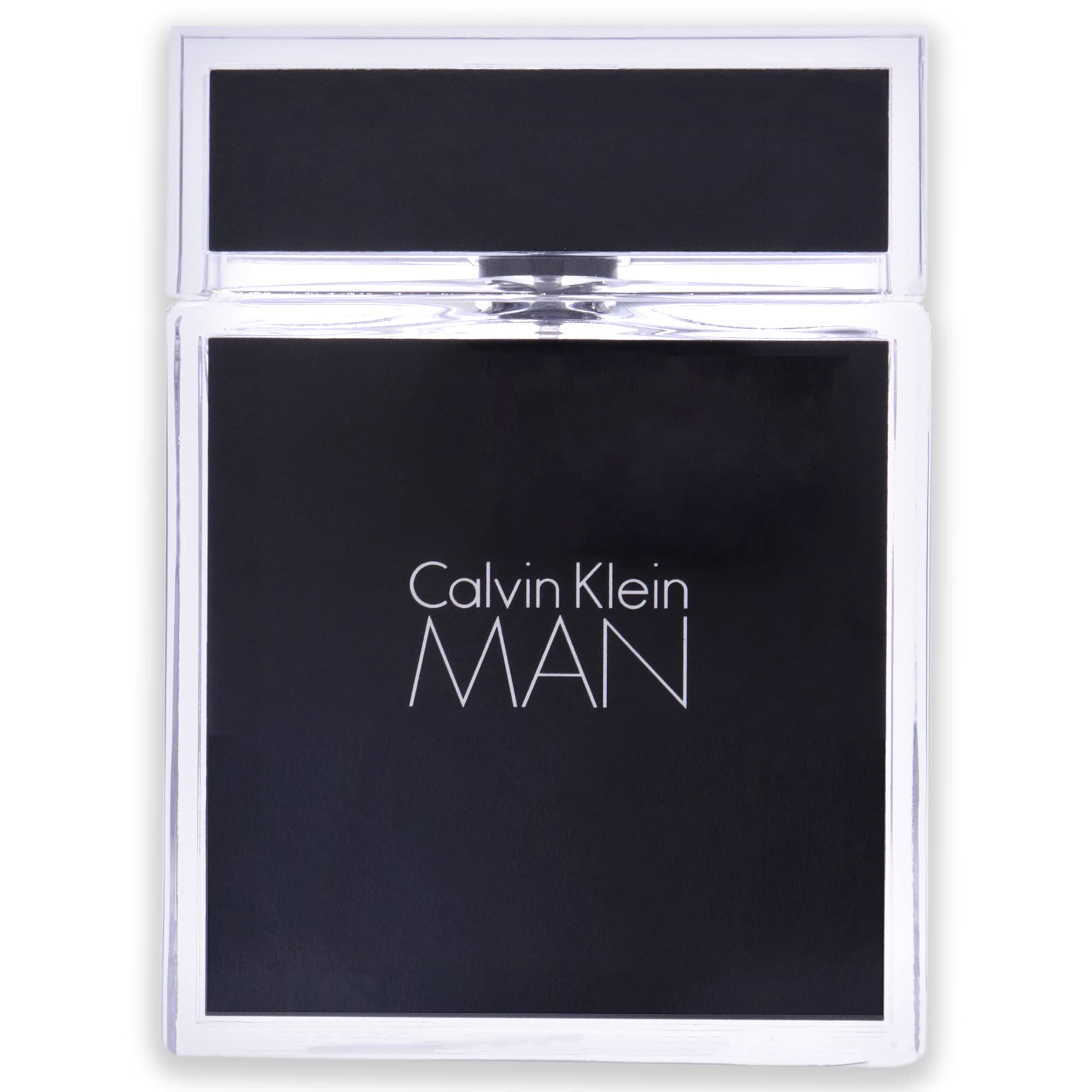 Calvin Klein Man perfume for men black and silver rectangular bottle with minimalist design