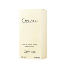 Calvin Klein Obsession Eau de Parfum box and bottle, cream color with logo text