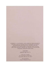 Calvin Klein Sheer Beauty perfume UAE in elegant packaging with detailed ingredient list on the back