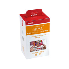 Canon RP108 ink and paper set for Selphy compact photo printers with postcard size color ink and paper
