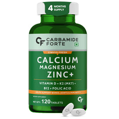 Carbamide Forte calcium and vitamin d3 tablets 120 count bottle Calcium Magnesium Zinc with Vitamin K2 B12