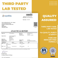 Carbamide Forte omega 3 fish oil capsules third party lab tested certificate showing quality and purity assurance