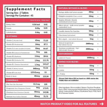 Carbamide Forte vegan collagen supplement Supplement Facts panel with antioxidant blend