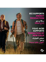 Carbamide Forte B-Complex vitamins promotional graphic with B12 and folic acid text