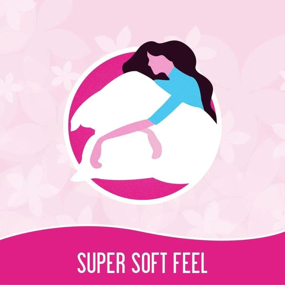 Super soft feel panty liner comfort icon with female silhouette