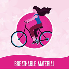 Breathable panty liner comfort icon with female silhouette