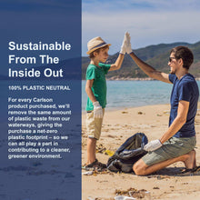 Carlson Omega-3 supplement 'Sustainable From The Inside Out' beach scene with family