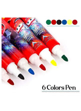 Six-color felt-tip pen set with Spider-Man designs and multicolor tips
