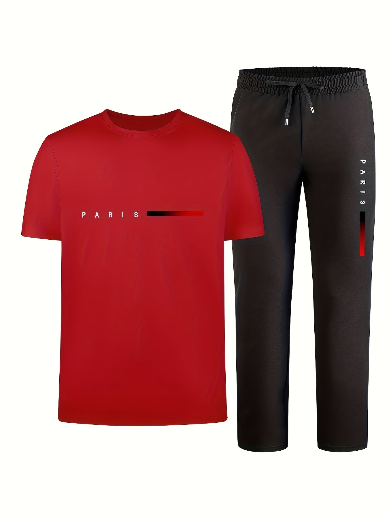 Casual Paris Print Two - Piece Outfit Track Suit - Mumzar
