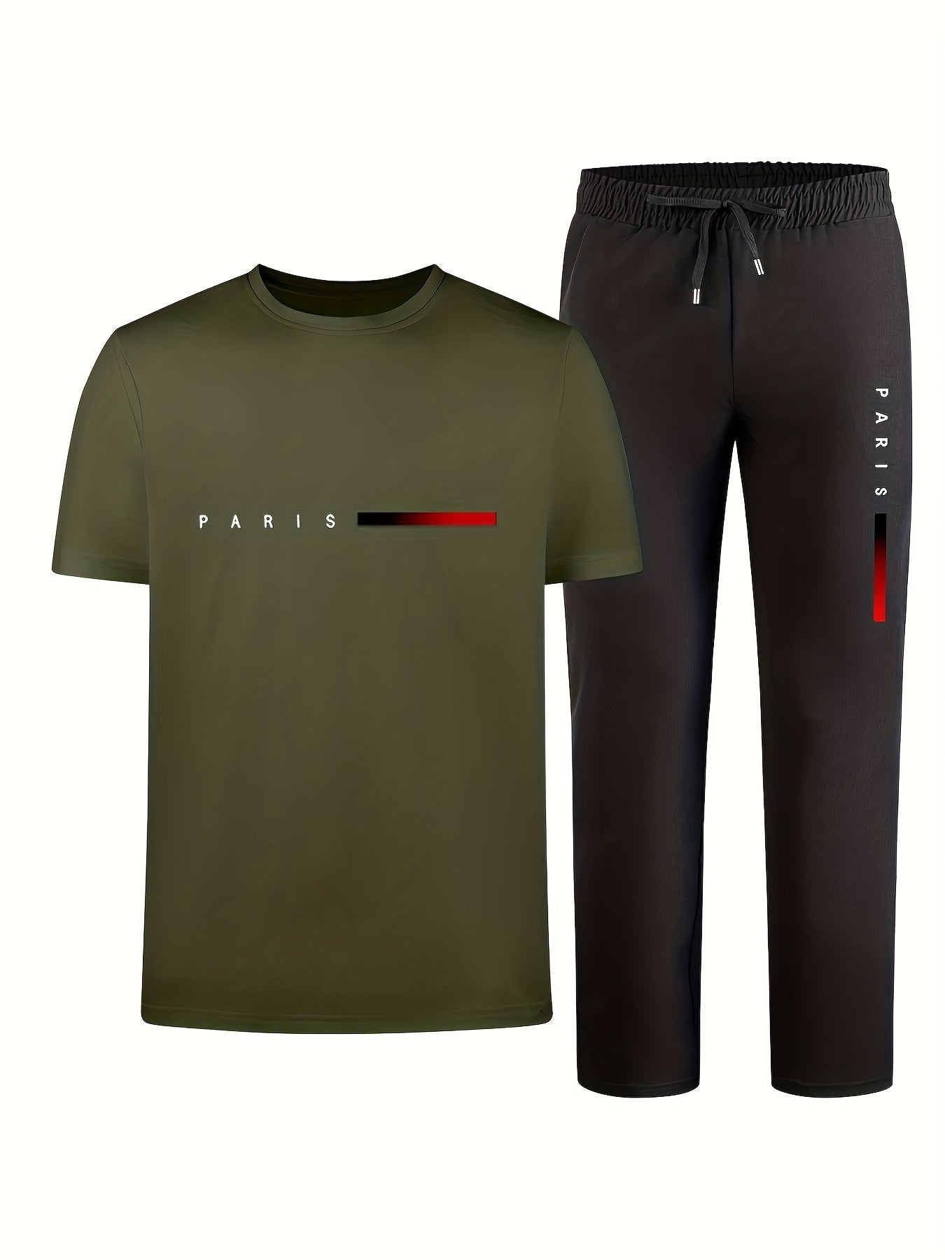 Casual Paris Print Two - Piece Outfit Track Suit - Mumzar